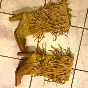 Leather Fringe Michael Kors Boots